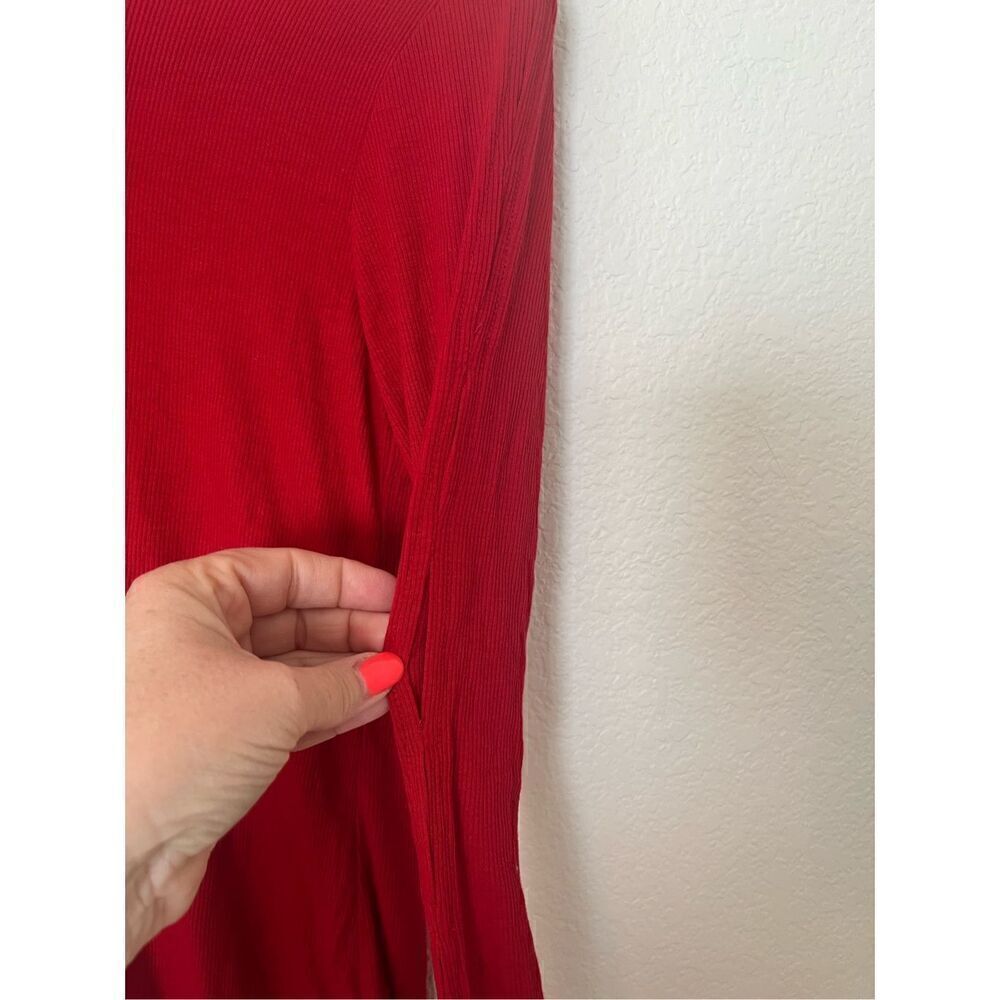 Michael Lauren Crew Neck Long Sleeve Arm Slits Top NEW - Picture 3 of 6